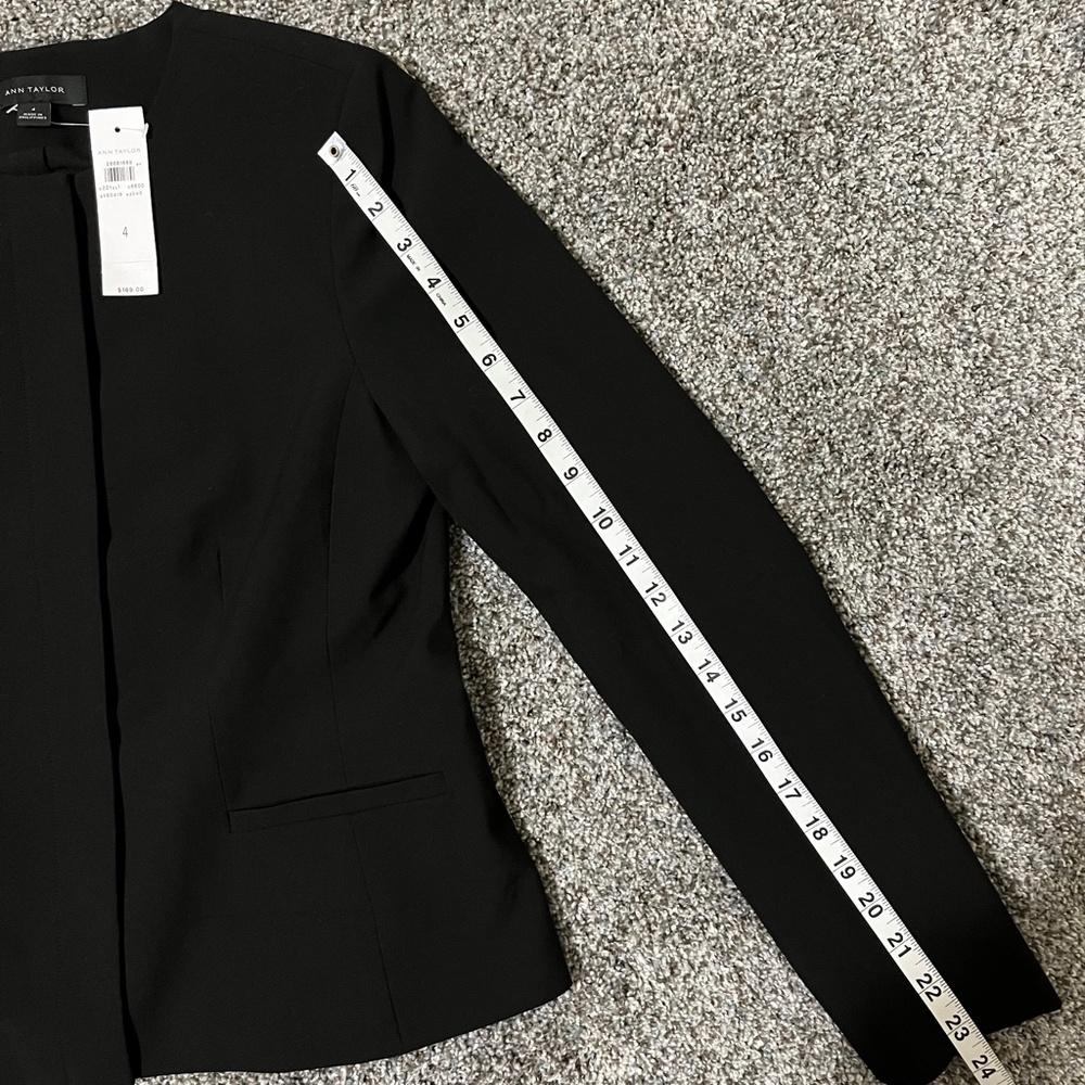 Ann Taylor Black Collarless Blazer - Picture 14 of 15